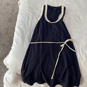 Aqua dress in navy. Size XS. Worn once.